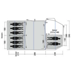 Tente Gonflable Outwell Knightdale 8PA -Camping En Plein Air Soldes tente gonflable outwell knightdale 8pa 2