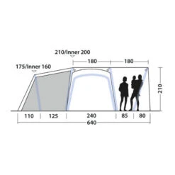 Tente Gonflable Outwell Oakdale 5PA -Camping En Plein Air Soldes tente gonflable outwell oakdale 5pa 3