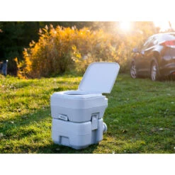 Toilette Portable 20L Pour Camping-Car, WC Avec Chasse D'Eau 13L Camry -Camping En Plein Air Soldes toilette portable 20l pour camping car wc avec chasse deau 13l camry 4